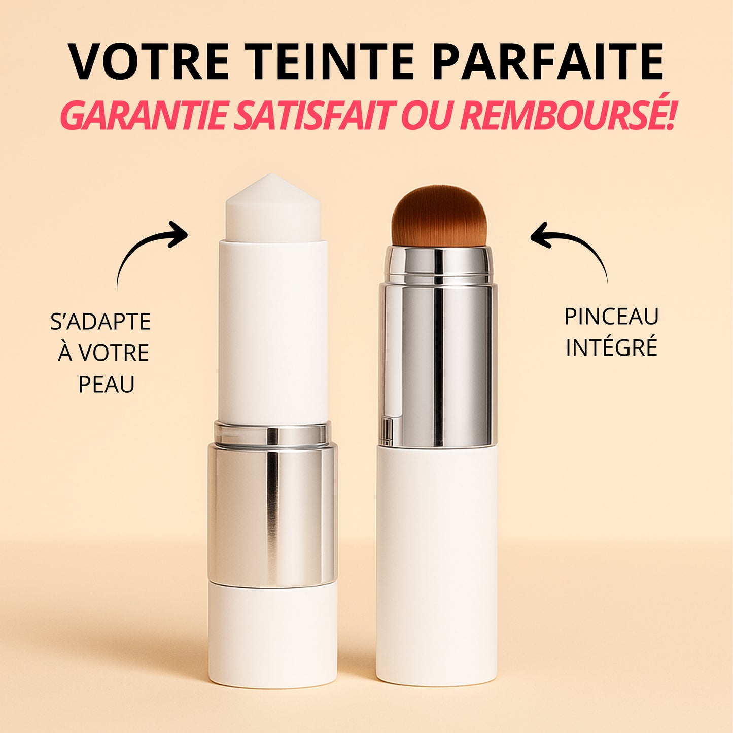 Fond de teint 2-en-1 avec pinceau intégré