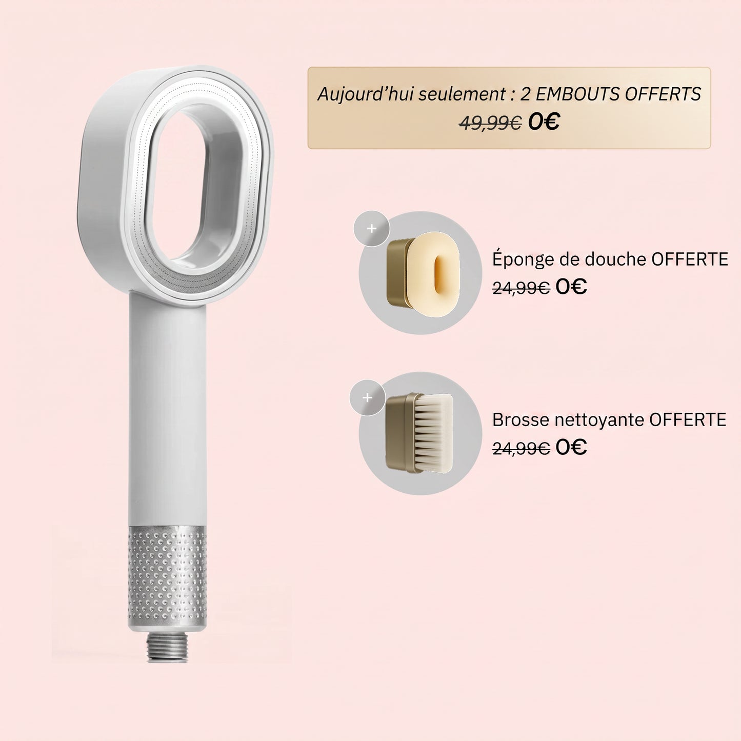 Pommeau de douche filtre beauté Soléna Pure™ 3-en-1