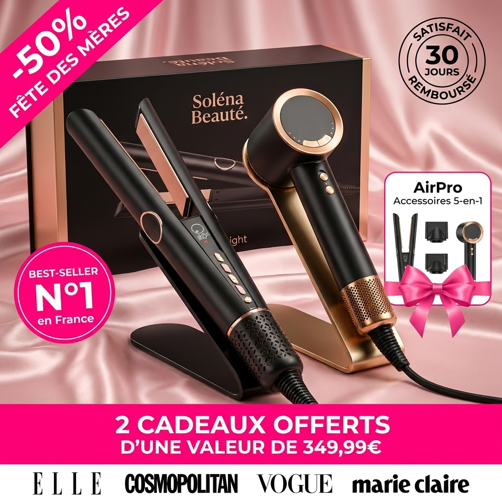 AirStraight™ — Le 2-en-1 qui sèche et lisse en une passe